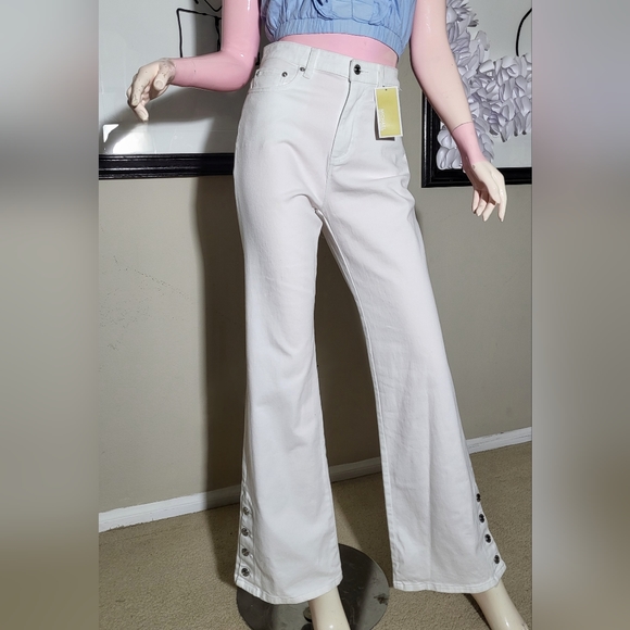 Michael Kors Denim - Michael Kors white boot cut style jeans botton high rise